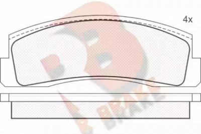 R BRAKE rb0269 -  Комплект тормозных колодок, дисковый тормоз